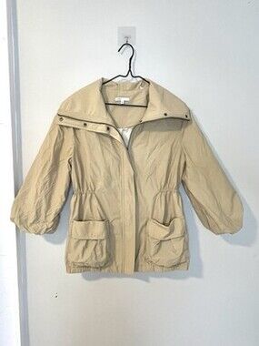 Vince beige 3/4 sleeve windbreaker jacket coat beige tan Size Small